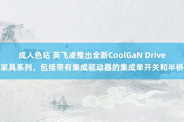 成人色站 英飞凌推出全新CoolGaN Drive家具系列，包括带有集成驱动器的集成单开关和半桥