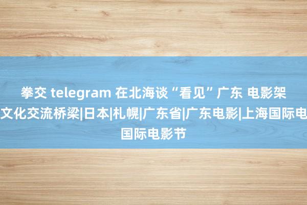 拳交 telegram 在北海谈“看见”广东 电影架起跨文化交流桥梁|日本|札幌|广东省|广东电影|上海国际电影节