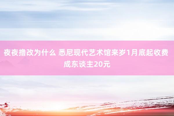 夜夜撸改为什么 悉尼现代艺术馆来岁1月底起收费 成东谈主20元